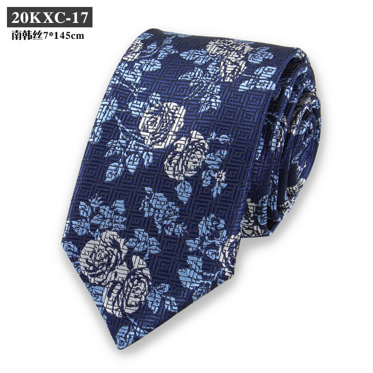 Fashion Luxury Mens Tie 145*7cm Man Flower Floral Leaf Necktie Tie Classic Business Wedding Party Gift Tie Mens Accessories