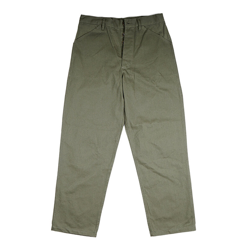 Pantalon de l'armée américaine de la seconde guerre mondiale, uniforme en coton HBT, pantalon d'extérieur vert