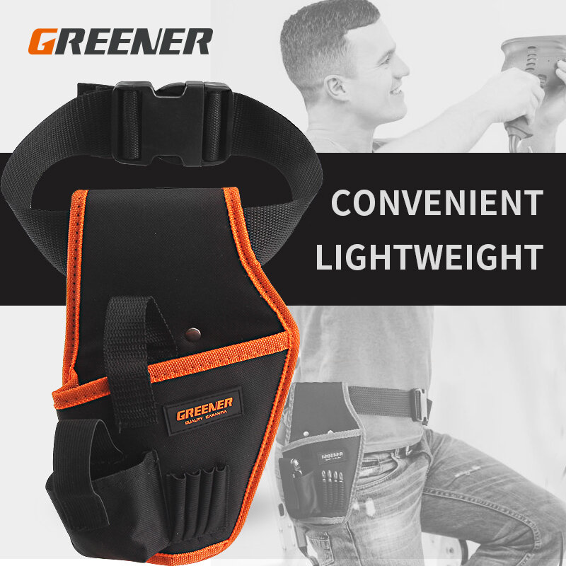 Greener-funda de bolsillo para cinturón de electricista, bolsa de herramientas de alta capacidad, bolsillos de cintura, bolsa de transporte, bolsa de almacenamiento de herramientas para el hogar