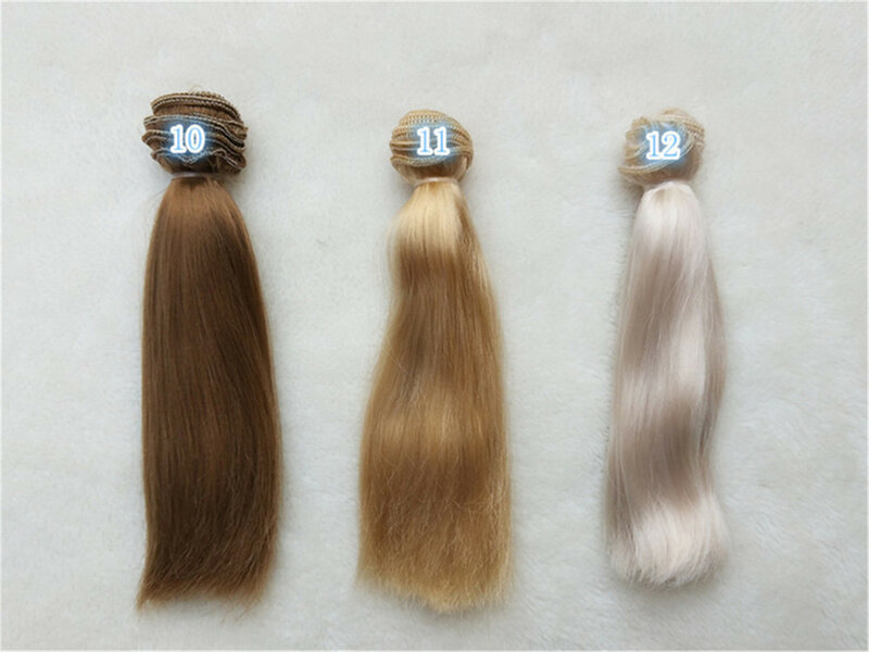 1 pcs 15cm*100cm imitation mohair hair straight hair wigs milk silk for BJD/SD doll wigs Fapai doll accessories soft hair wigs