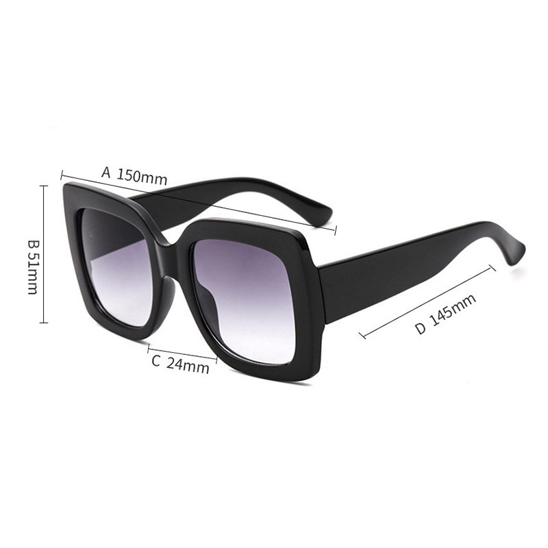 LeonLion-gafas de sol cuadradas de gran tamaño para mujer, anteojos de diseñador con estilo Vintage, marca de lujo, degradado, UV400