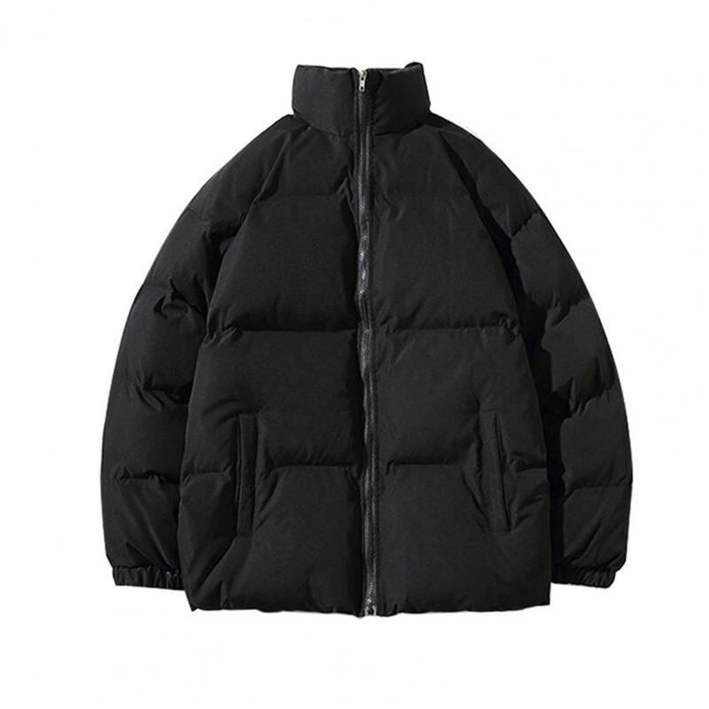 ฤดูหนาวผู้ชาย Parkas Coat Plus หนาสีอบอุ่น Stand Collar Zipper คู่แฟชั่น New Streetwear Jaqueta Masculina