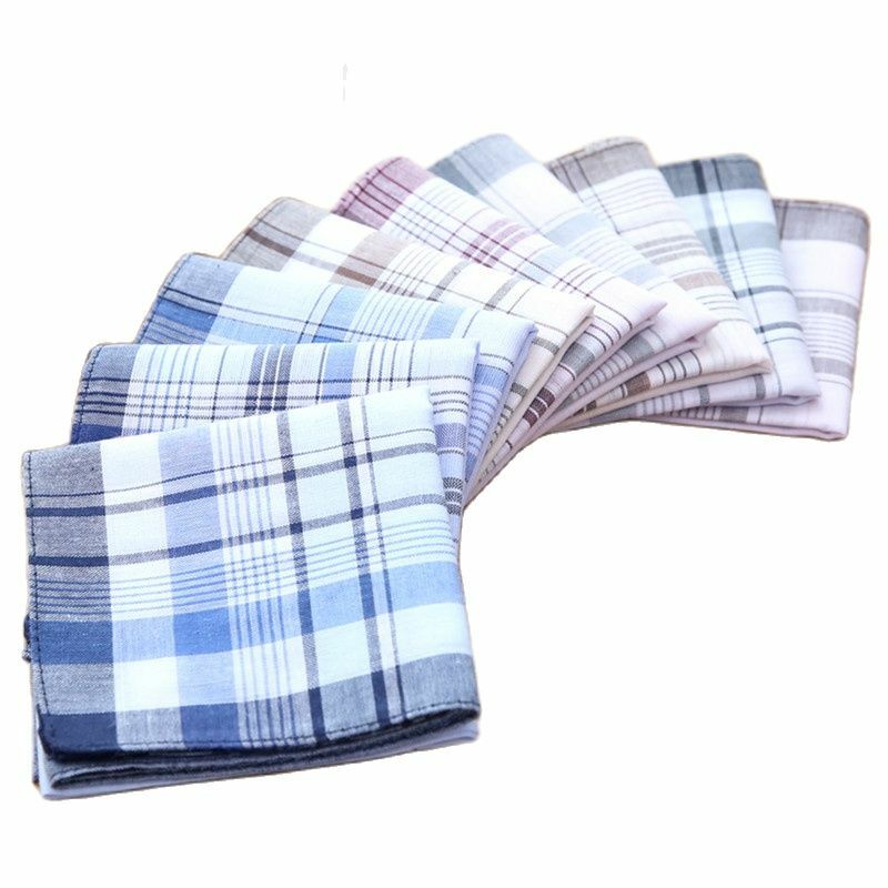 Носовой платок для мужчин, квадратный платок из хлопка, для обеденного стола, 40 см, 5-10 шт.