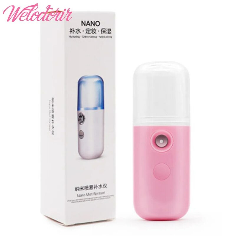 Mini Nano Dampfer Feuchtigkeitsspendende Gesicht Nebel Spray Nano Mister Tragbare Gesichts Dampfer Ultraschall Ozon Gesicht Spritzen Hautpflege Maschine