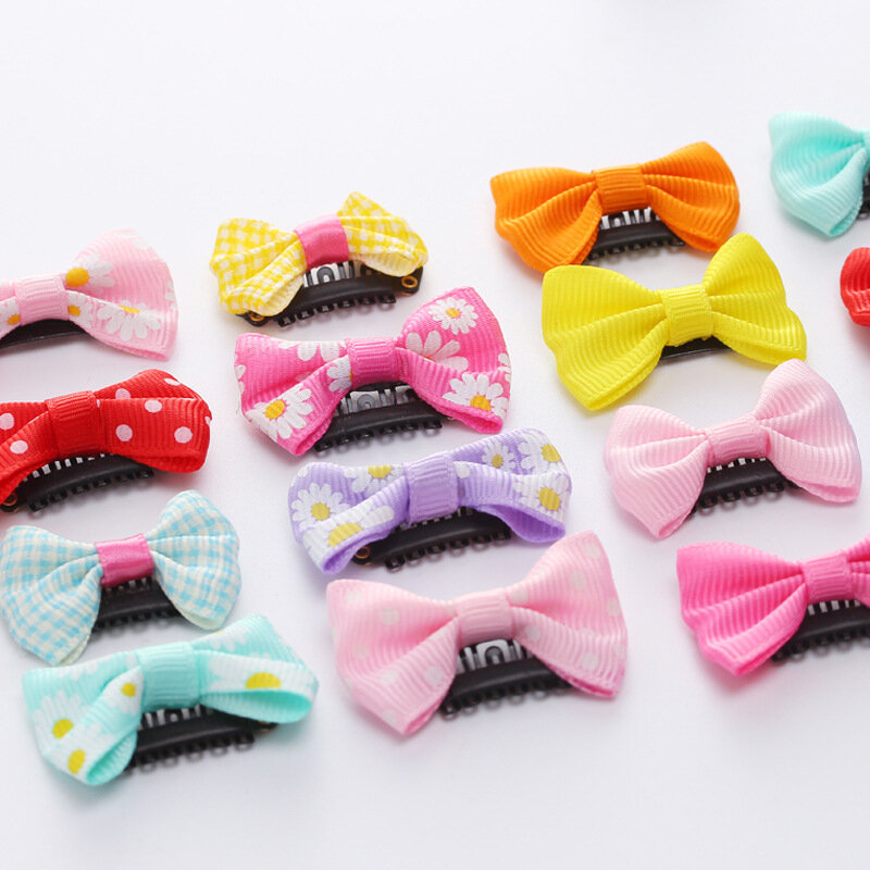 10 Teile/lose Candy Farbe Baby Mini Kleine Bogen Haar Clips Sicherheit Haar Pins Barrettes für Kinder Mädchen Kinder Haar Zubehör