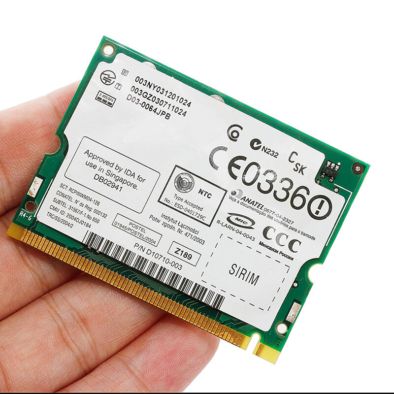 إنتل برو/لاسلكي 2200BG 802.11B/G بطاقة شبكة صغيرة PCI واي فاي لتوتوشيبا ديل انخفاض الشحن