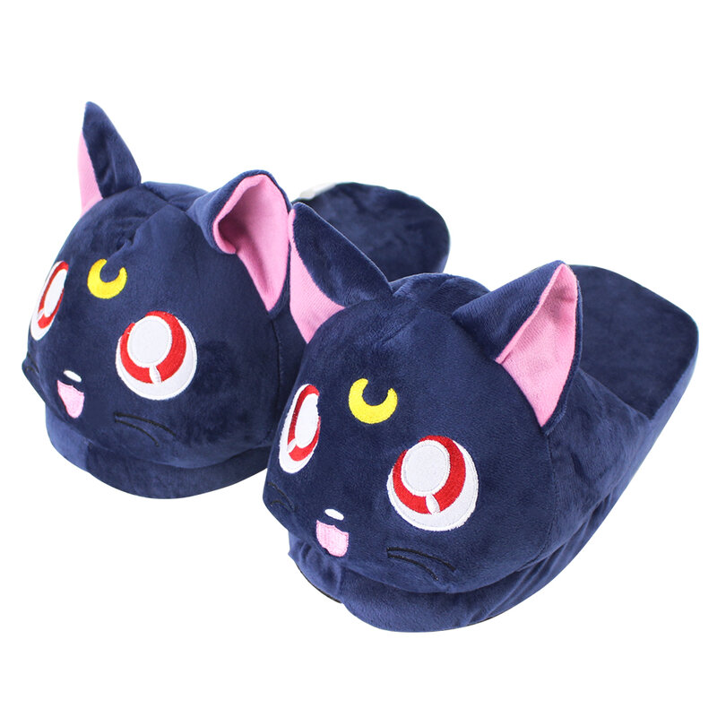 28cm Totoro Fairydust Snorlax Sailor Moon Eevee Psyduck Luigi Mario Gengar Kirby Yoshi Plush Shoes Stuffed Slipper Indoor Gifts