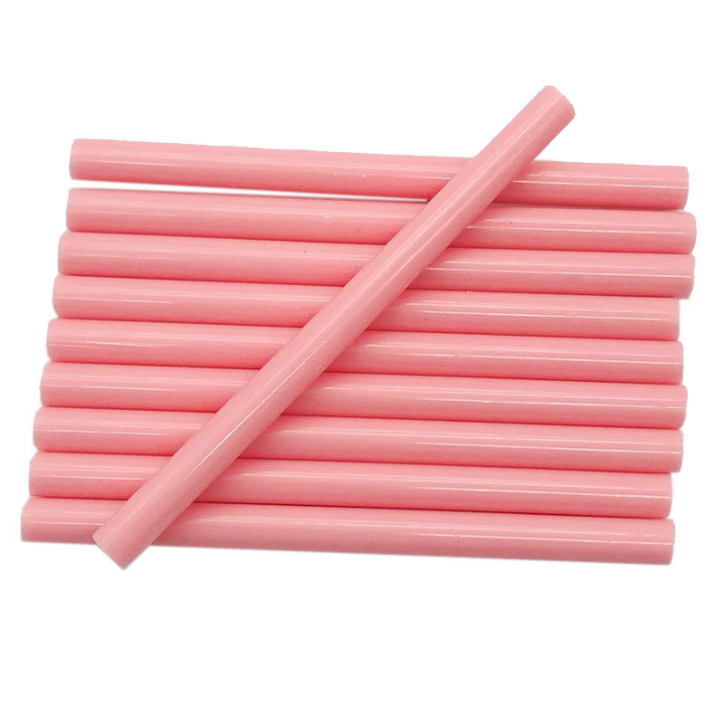 10Pcs 7*100Mm Roze Kleurrijke Hot Melt Lijm Sticks Vintage Zegellak Envelop Uitnodiging Stempel Veiligheid Verpakking repairtool