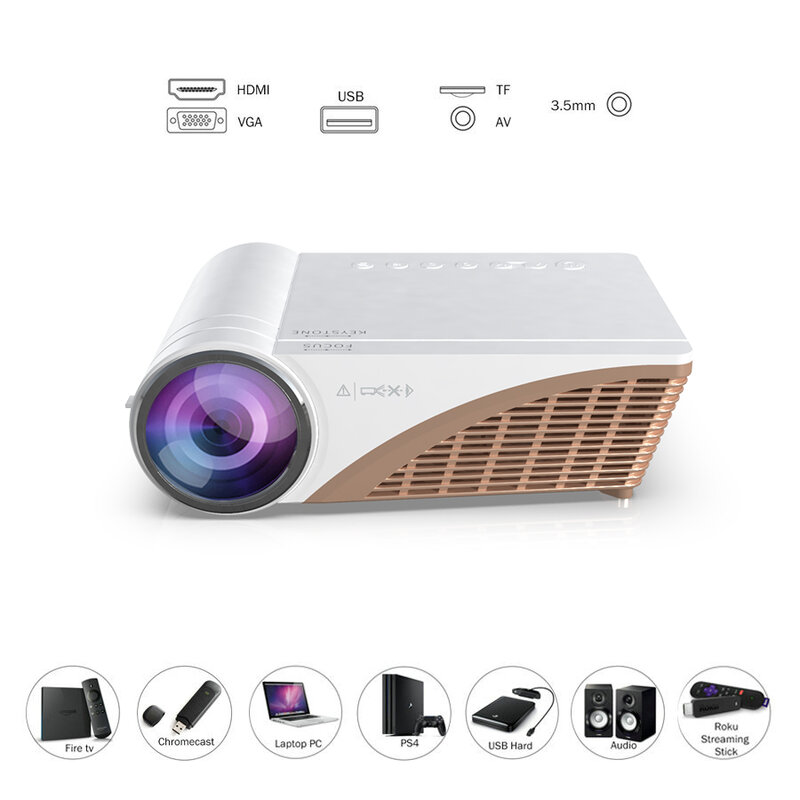 VIVICINE 720p Smart Cheap HD LED Home Theater Video Projector Beamer,V300 Upgraded V600 Portable Movie Proyector