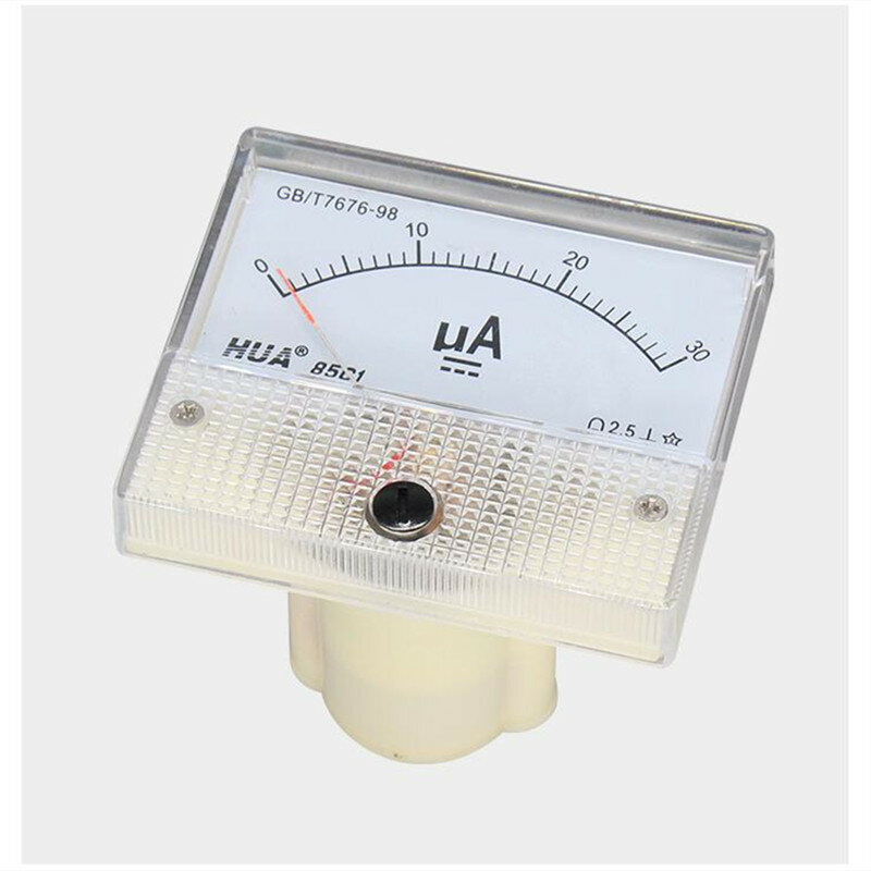 Pointeur DC micro ampèremètre DC 0-100uA 50uA 200uA 500uA, panneau analogique ampèremètre de courant, jauge ampèremètre 85C1