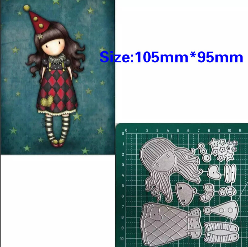 ZENRA Spirit Girl plantillas de corte de Metal, plantillas decorativas en relieve, fabricación de tarjetas de papel DIY, álbum de recortes, No33-No48