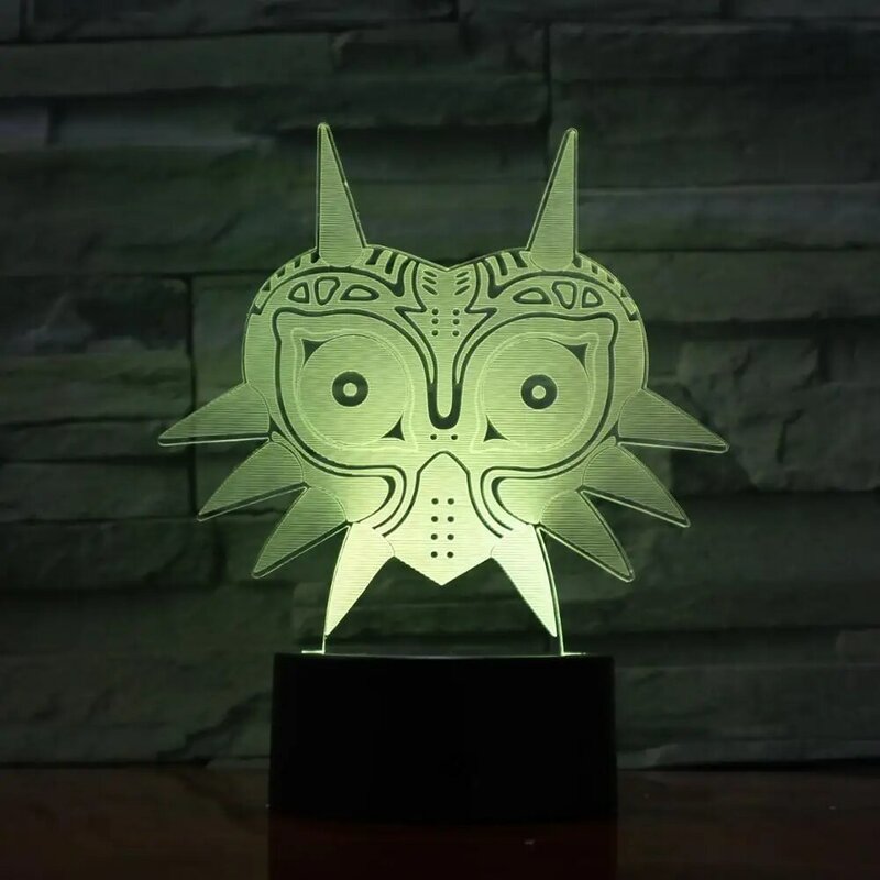 Kreative 3D USB Lampe FIGUR Majoras Maske Kreative 7 Farbwechsel LED Nacht Licht Büro Dekoration Licht 976
