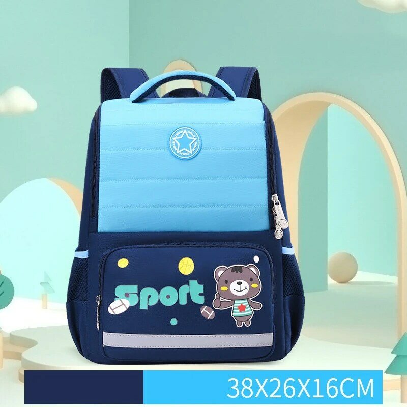 Weysfor New Nylon Backpack School Bag Cartoon Bear Pattern Waterproof School Bags for Teenagers Backpack Female Rucksack Mochila