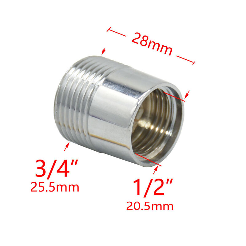 Brass 1/2" To 3/4 3/8 1 Inch Thread Connector Reducing Repair Joint For Faucet Bathroom Shower Coupler Copper Bubbler Adapter