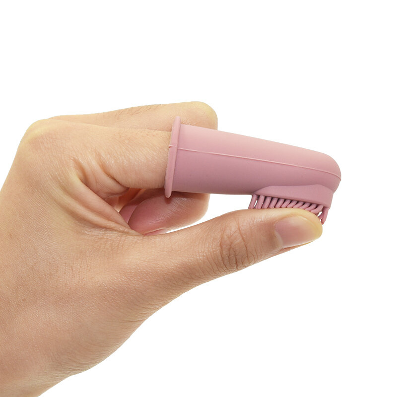 Sikat gigi jari lembut bayi, 2 buah silikon bebas BPA gigi bayi sikat bersih kelas makanan silikon perawatan kesehatan mulut bayi