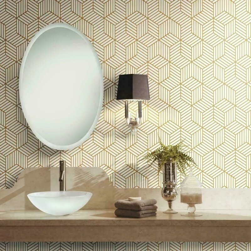 HaoHome Hexagon Kontaktieren Papier Abnehmbare Schälen und Stick Tapete Selbst Klebe Film Für Wohnzimmer Schlafzimmer Wand Dekor
