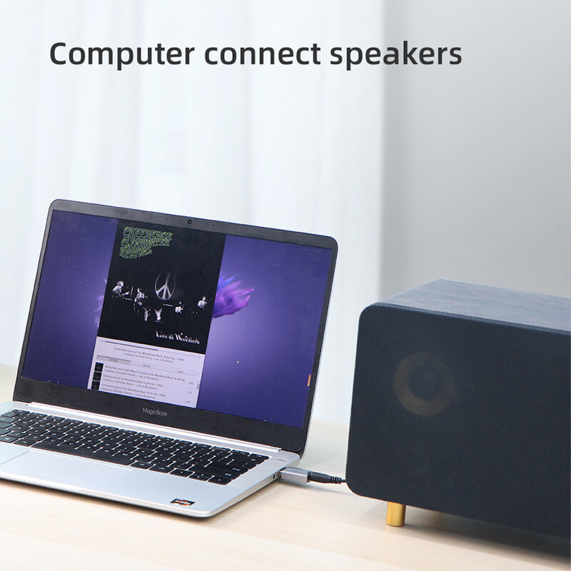 Hagibis 2 em 1 usb placa de som externo portátil 3.5mm microfone adaptador de áudio para pc laptop ps4/5 falante do fone de ouvido windows mac