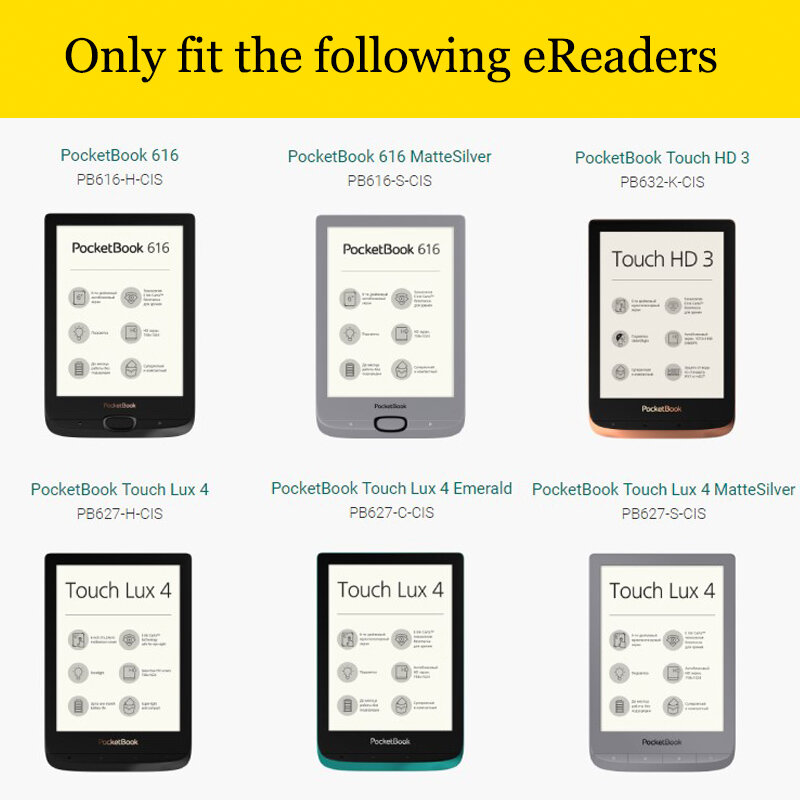 Stand Fall für Pocketbook Touch Lux4 5/Grundlegende 4/Grundlegende Lux2/Touch HD 3/Pocketbook 633 farbe e-reader-mit Hand Strap/Schlaf/Wake