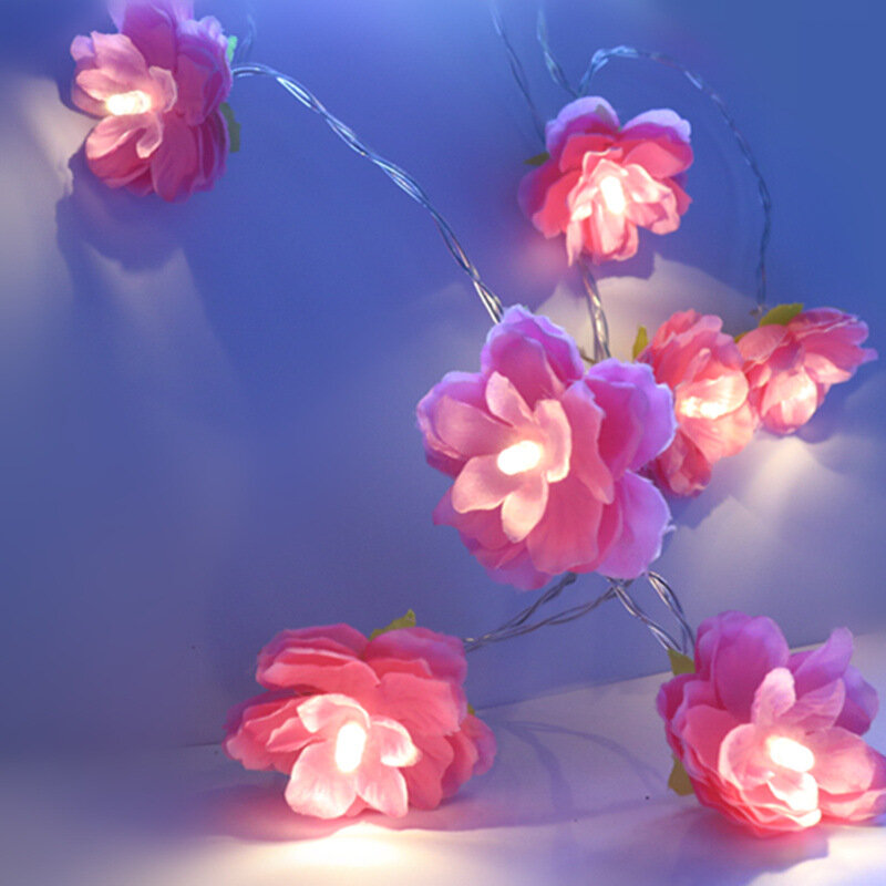 PheiLa kwiatowe łańcuchy świetlne wróżka girlanda lampa w kształcie kwiatka zasilanie bateryjne na boże narodzenie wiszące wewnętrzne okno sypialni dekoracje ślubne