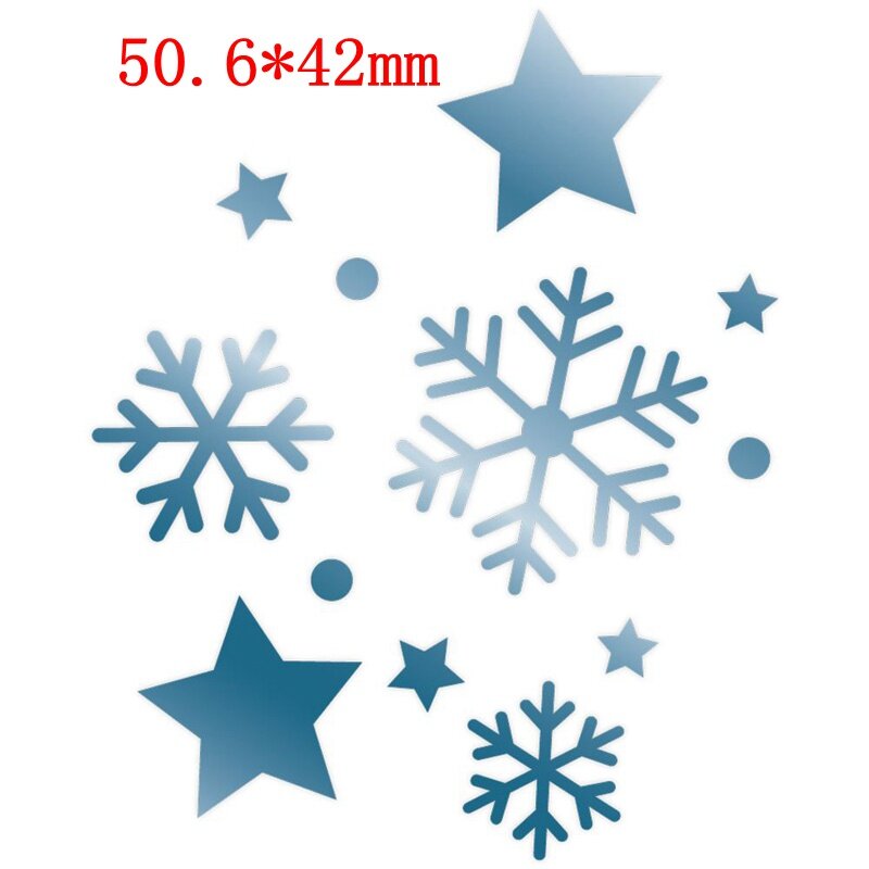 زينة عيد الميلاد الجميلة ، فرع ندفة الثلج على شكل نجمة ، ألواح من الألومنيوم الساخن لسكرابوكينغ ، بطاقات ورقية مصنوعة يدويًا ، جديد 2019