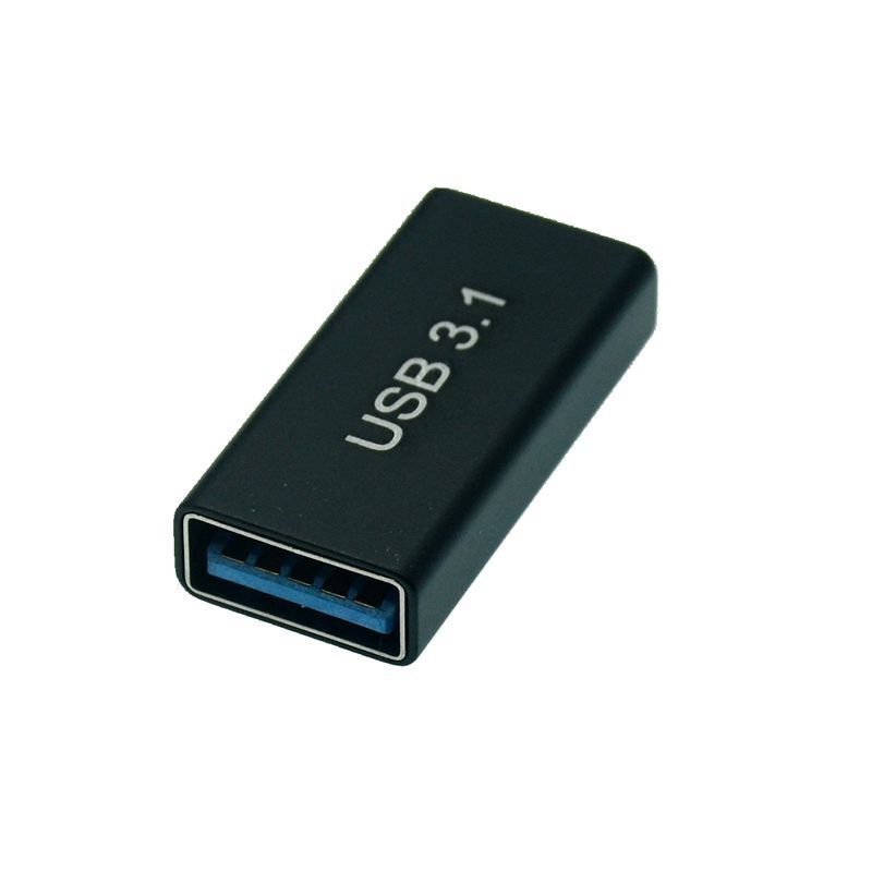Szybki port USB C USB 3.1 typ C żeńskie do USB 3.0 A Adapter żeński Adapter konwertera 5 gb/s Aata transmisji czarny