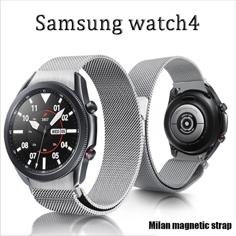 Laço magnético para samsung galaxy watch 4 40mm 44mm/clássico 42mm 46mm cinta colorida 20mm pulseira para samsung galaxy watch 4