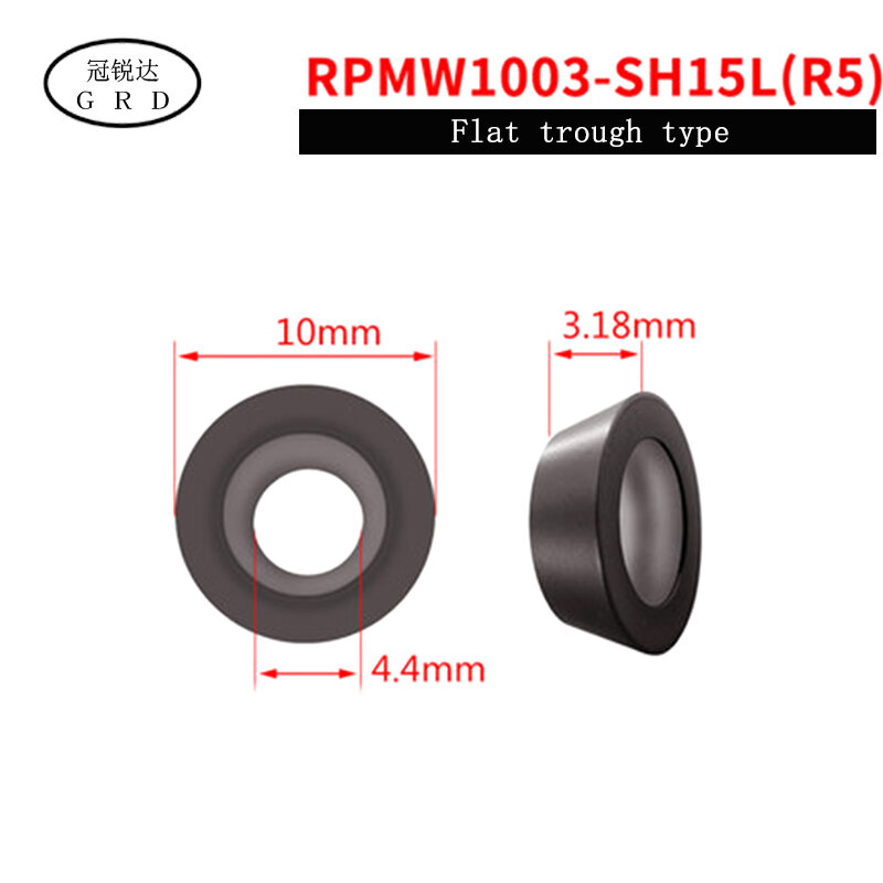 100% nuovo R4 R5 R6 rotonda Inserisci RPMT RPMW RPMT08T2 RPMW1204 RPMW1003 lama SH15L per il Processo di HRC20-68 gradi di acciaio comune