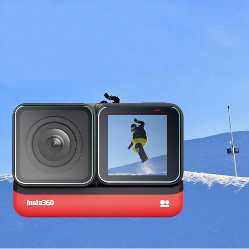 Kính Cứng Tấm Bảo Vệ Màn Hình Cover Dành Cho Insta360 One R/RS Đôi 1-Inch Phiên Bản Hành Động 4K máy Ảnh Leica Ống Kính Bảo Vệ LCD Bộ Phim