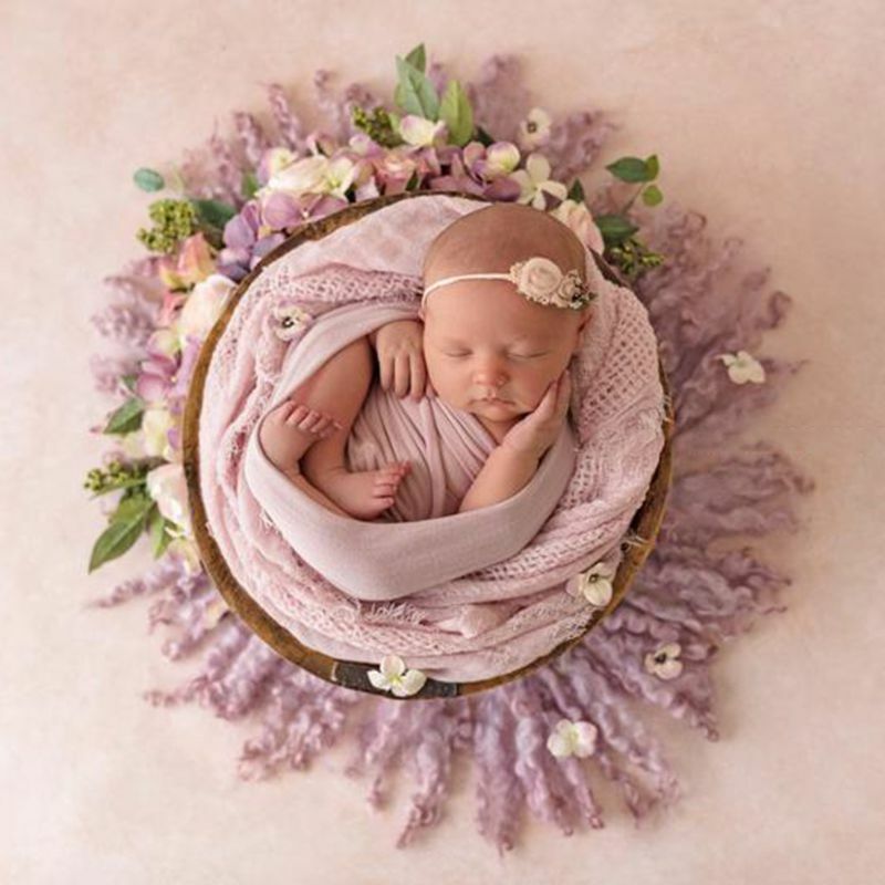 Stretch Wrap Tuch Neugeborenen Fotografie Requisiten Weichen Säuglings Einfarbig Foto Wraps Baby Schießen Zubehör