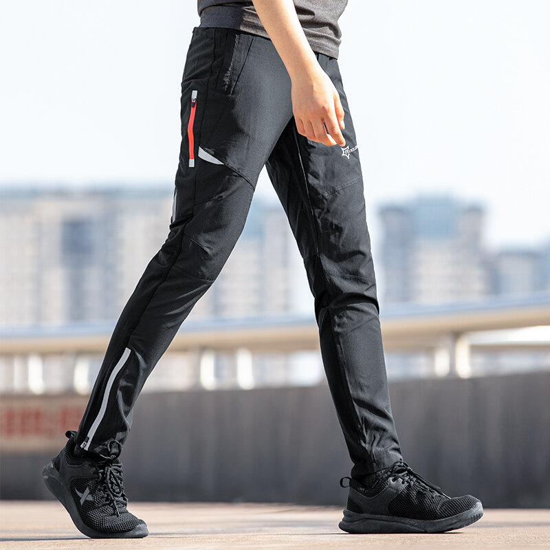 ROCKBROS-pantalones de ciclismo ligeros y cómodos para hombre y mujer, calzas deportivas transpirables de alta elasticidad, reflectantes, primavera y verano