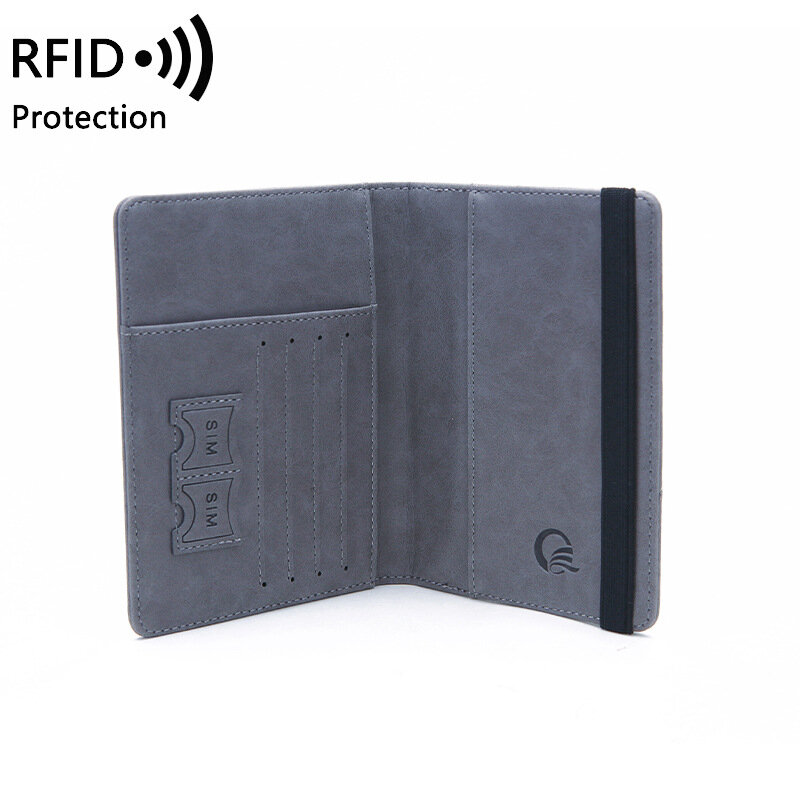 Fosizzi capa para passaporte fashion rfid couro pu unissex proteção para viagem id cartão de crédito capa para passaporte acessórios de viagem fs3010