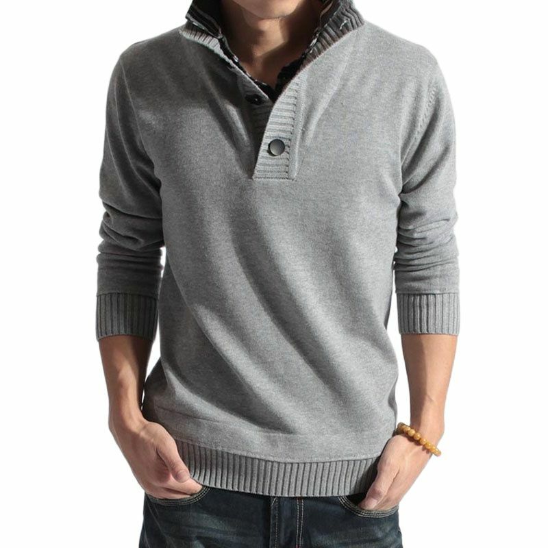 Zoeqo Baru Pria Fashion Rajutan Sweater Pria Lengan Panjang Pullover Merapikan Tempat Tidur Pakaian Rajut Kasual Slim Sweter Pakaian Pria 0423