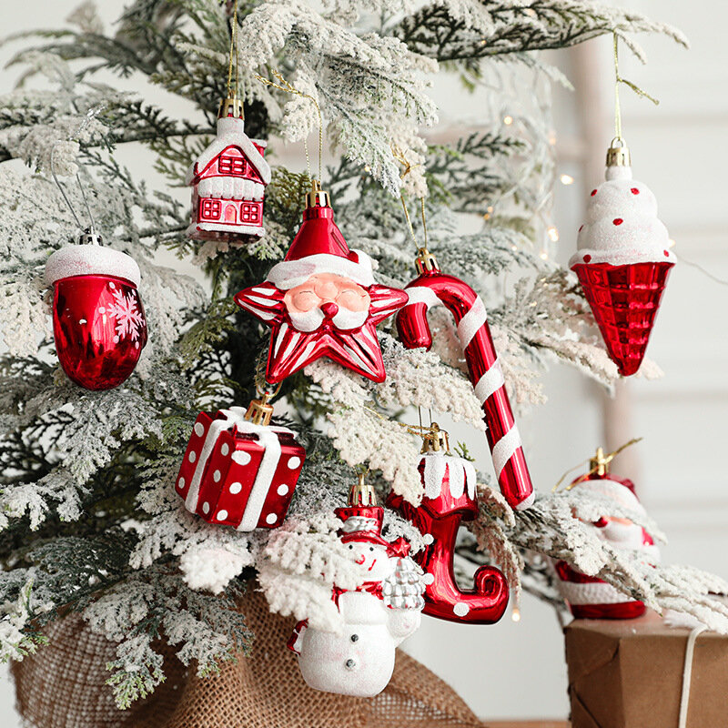 2Pcs Elanden Kerst Opknoping Ballen Ornamenten Snuisterij Hanger Xmas Tree Ballen Kerst Home Decoraties Navidad 2022 Nieuwe Jaar