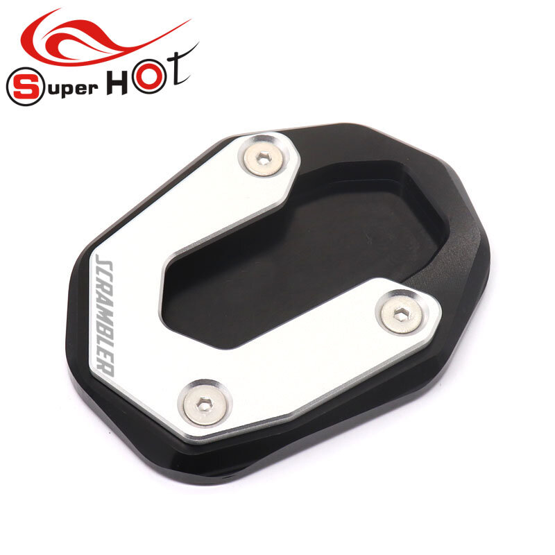 For Ducati Scrambler 800 2008-2015 Accessories Kickstand Enlarger Plate Side Stand Extension CNC Aluminium Motorcycle Covers