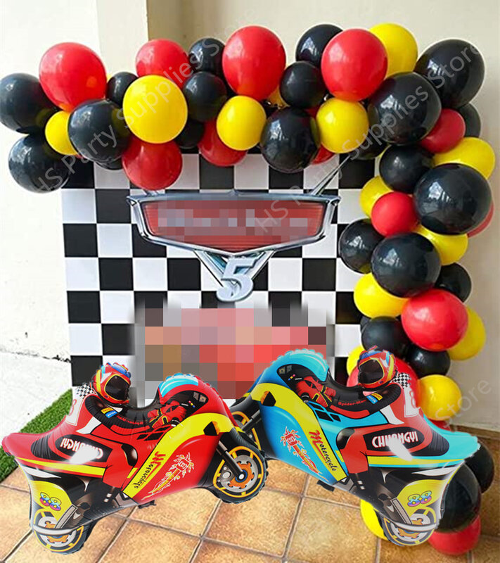 1 conjunto de corrida motocicleta látex balões orv sujeira fora-estrada  bicicleta carro banner número ballon