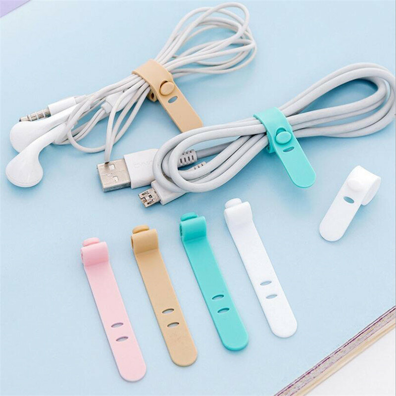 4pcs/lot Silica Gel Cable Winder Earphone Protector USB Phone Holder Accessory Packe Organizers Creative Travel Accessories