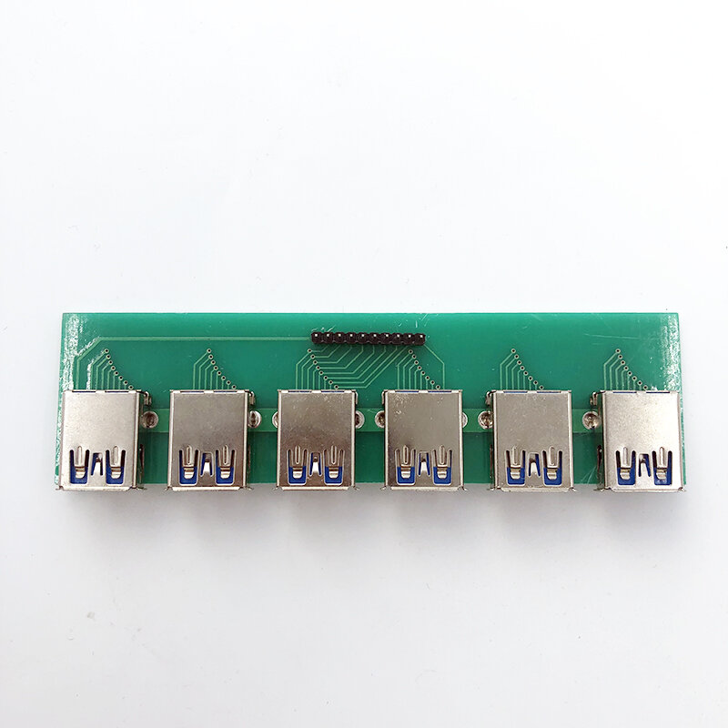 Carte de test femelle USB 3.0, connecteur 6 broches, connecteur femelle 6 USB, type B, convertisseur PCB, planche à pain, carte de commutation USB, carte mère SMT, 1PC