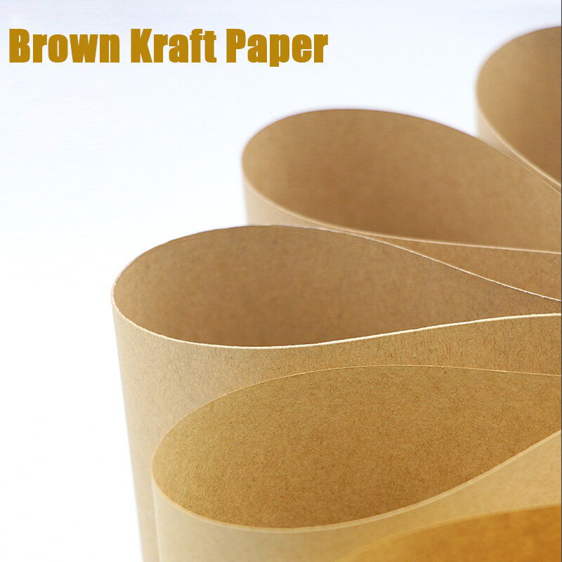 Papel Kraft marrón hecho a mano, A4, 100gsm, 100 piezas