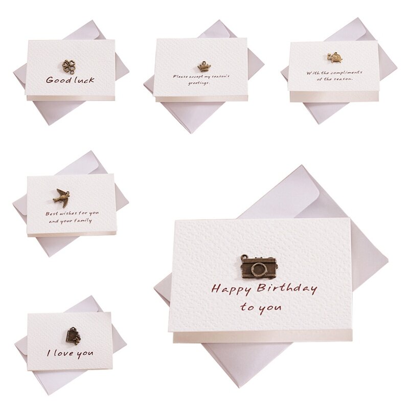 Carte de vœux avec enveloppe, carte postale pour anniversaire, noël, fête de la saint-valentin, décoration de mariage, cartes postales de remerciement