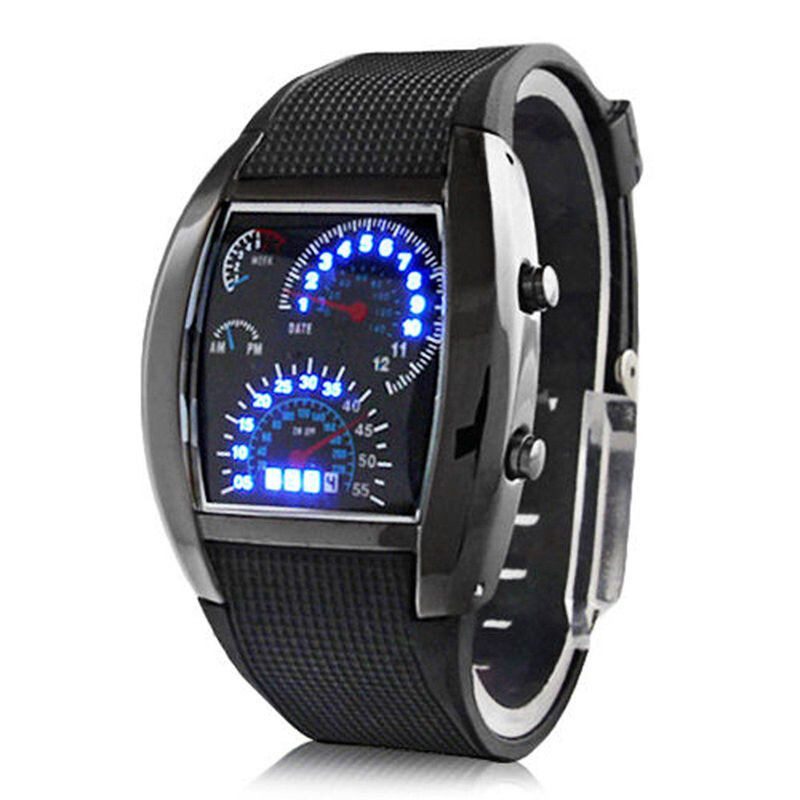 Moda męska LED Sport gumka cyfrowa data tygodnia deska rozdzielcza wzór tarcza do zegarka mas-culino modny zegarek męski duża tarcza Milit