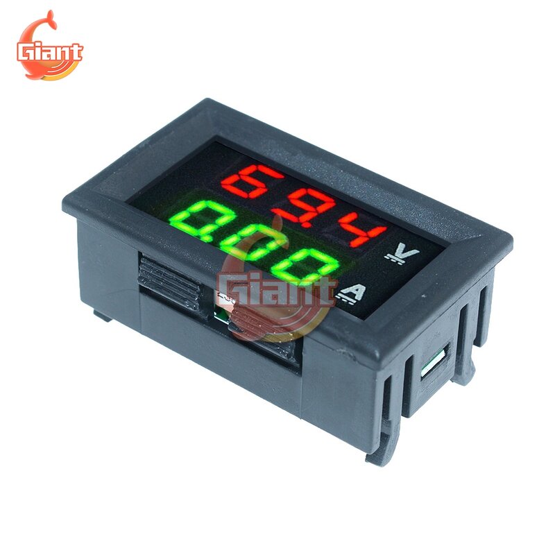 Dc 100v 10a mini amperímetro voltímetro digital amperemeter volt ampere medidor indicador tester display led cabo conector