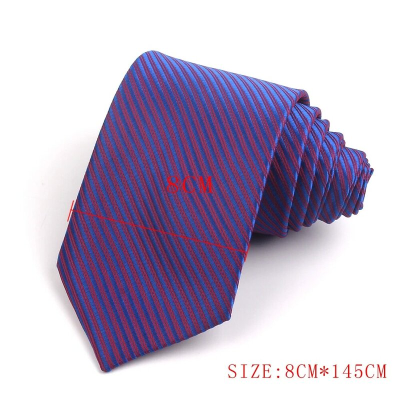 Corbatas clásicas a rayas para hombre y mujer, corbata ajustada para negocios, boda, corbatas de cuello a rayas de Jacquard, corbata informal a rayas para hombre