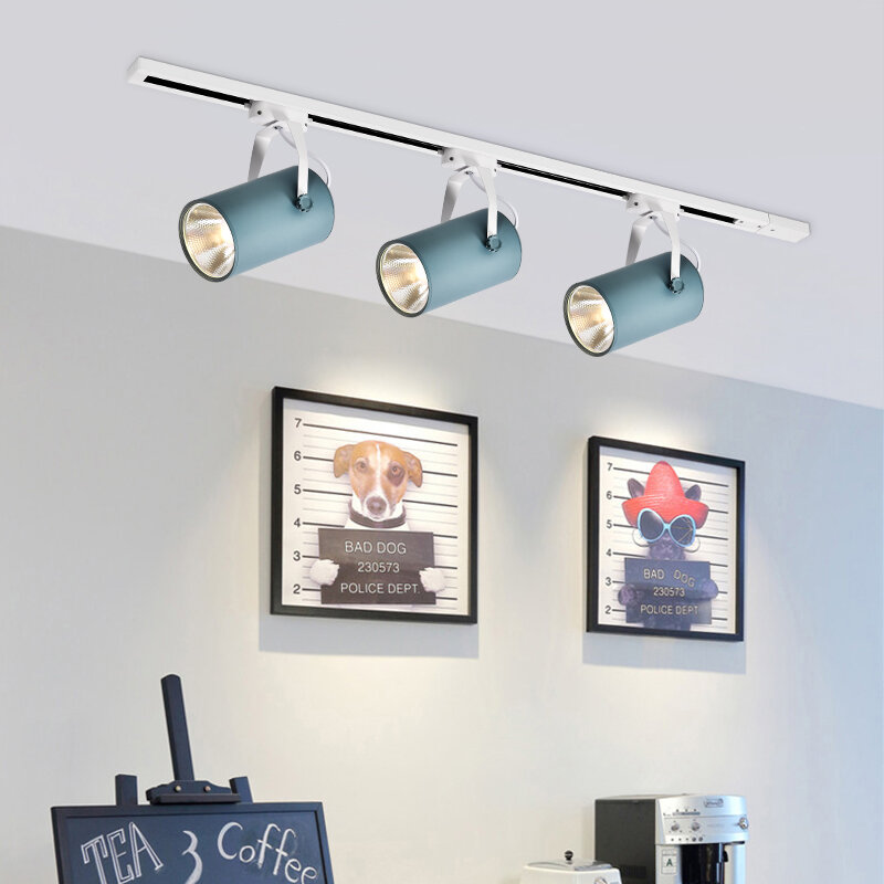 ODYSEN 1 Buah Lampu Sorot LED Fitting Lampu Sorot Hitam Putih untuk Ruang Tamu Ruang Makan Kamar Tidur Toko Rumah Sistem Lampu