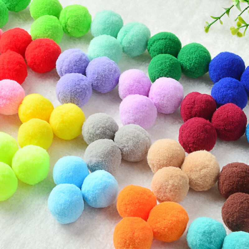 Pompom 8/10/15/20/25/30มม.Fluffy Pom Pom Pompoms Ball furball Handmade สำหรับ DIY Home Decor อุปกรณ์เย็บผ้า