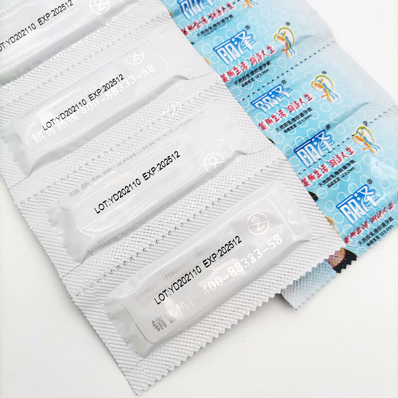 Preservativos ultra finos para homens, brinquedos sexuais de látex anticoncepcional, manga lisa do pênis, produtos para sexo adulto, 50 PCs por lote