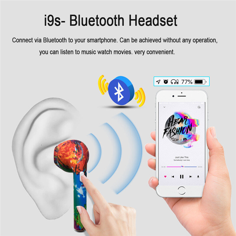 Original MINI I9s Tws Color Pods Wireless Bluetooth Earphone Wireless Headsets Earbuds Bluetooth 5.0 For IPhone Xiaomi Earphones
