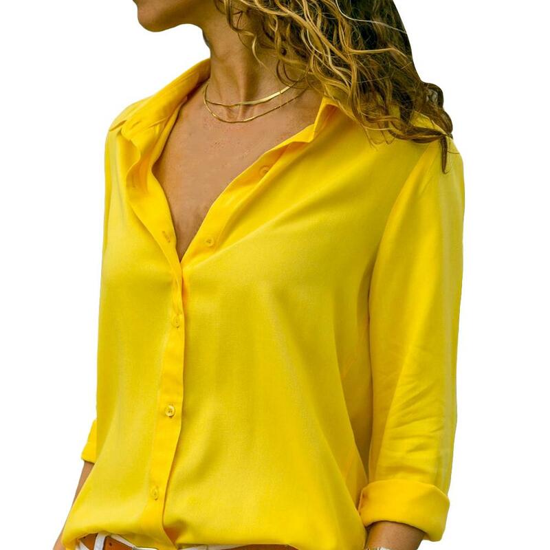 Модная блузка, женская шифоновая Однотонная рубашка, Офисная Женская блузка с коротким рукавом, топы, женская рубашка, женская блузка