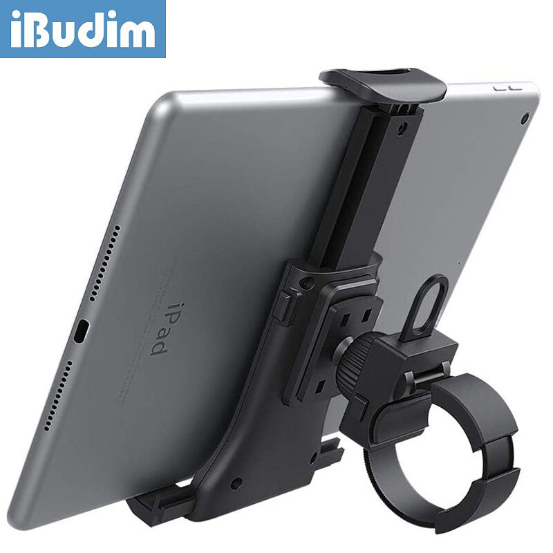 IBudim-Soporte Universal para tableta y manillar de bicicleta, accesorio para gimnasio, interior, iPad, iPhone, 4-11 pulgadas