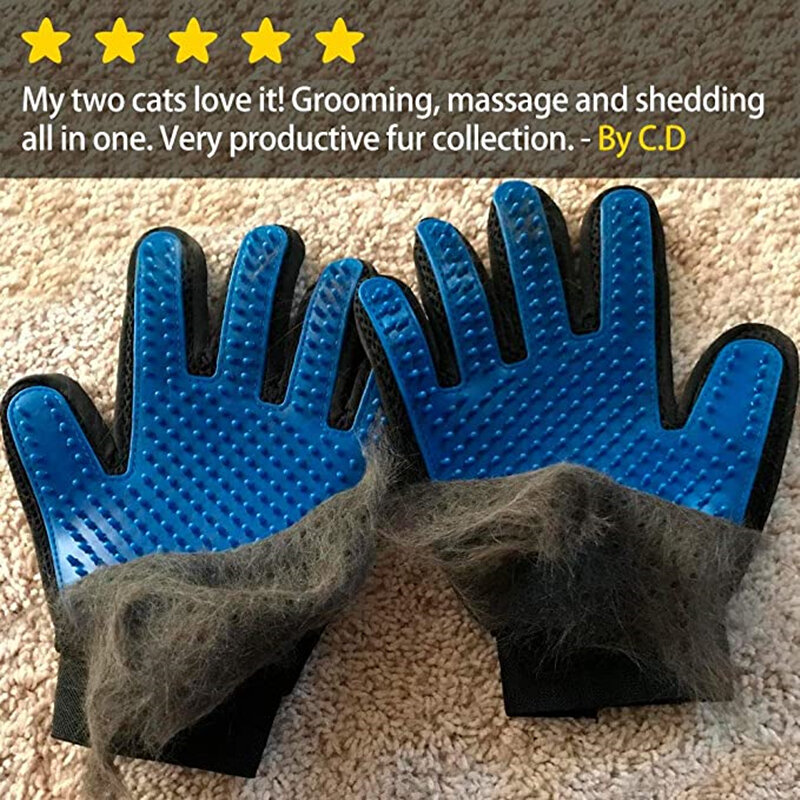 Pet Dog Grooming Glove Silicone Cats Brush Comb Hair Gloves Dogs Animal Combs Bath Cleaning Supplies