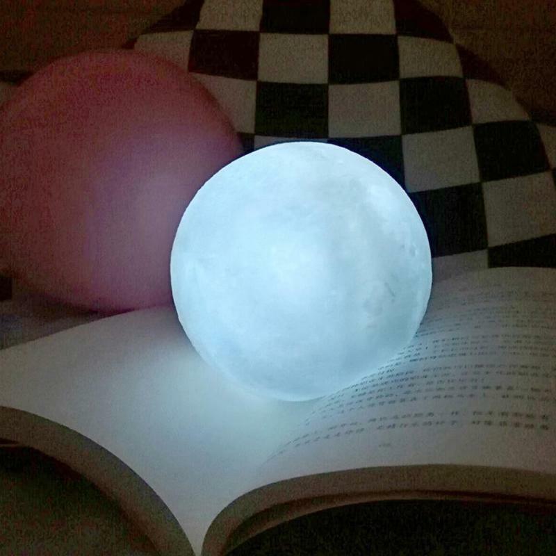 LED Night Light White Moon Shape Decor Lamp Creative Silicone Saving Nightlight For Home Desktop Bedroom Baby Layout Decor Light